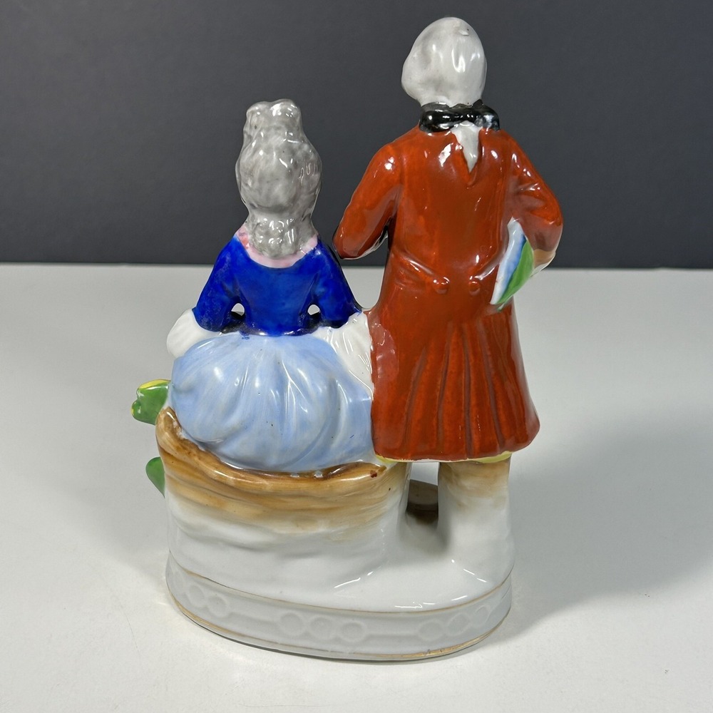 Vintage Occupied Japan Ceramic Victorian Couple Colonial Couple Japan - Picture 3 of 7